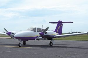 Piper Seminole double engine airplane.
